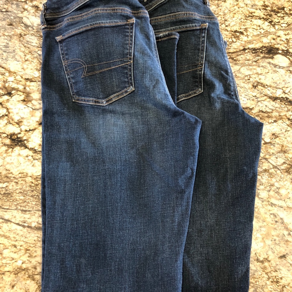 Two pair of American Eagle Kick Bootcut Jeans